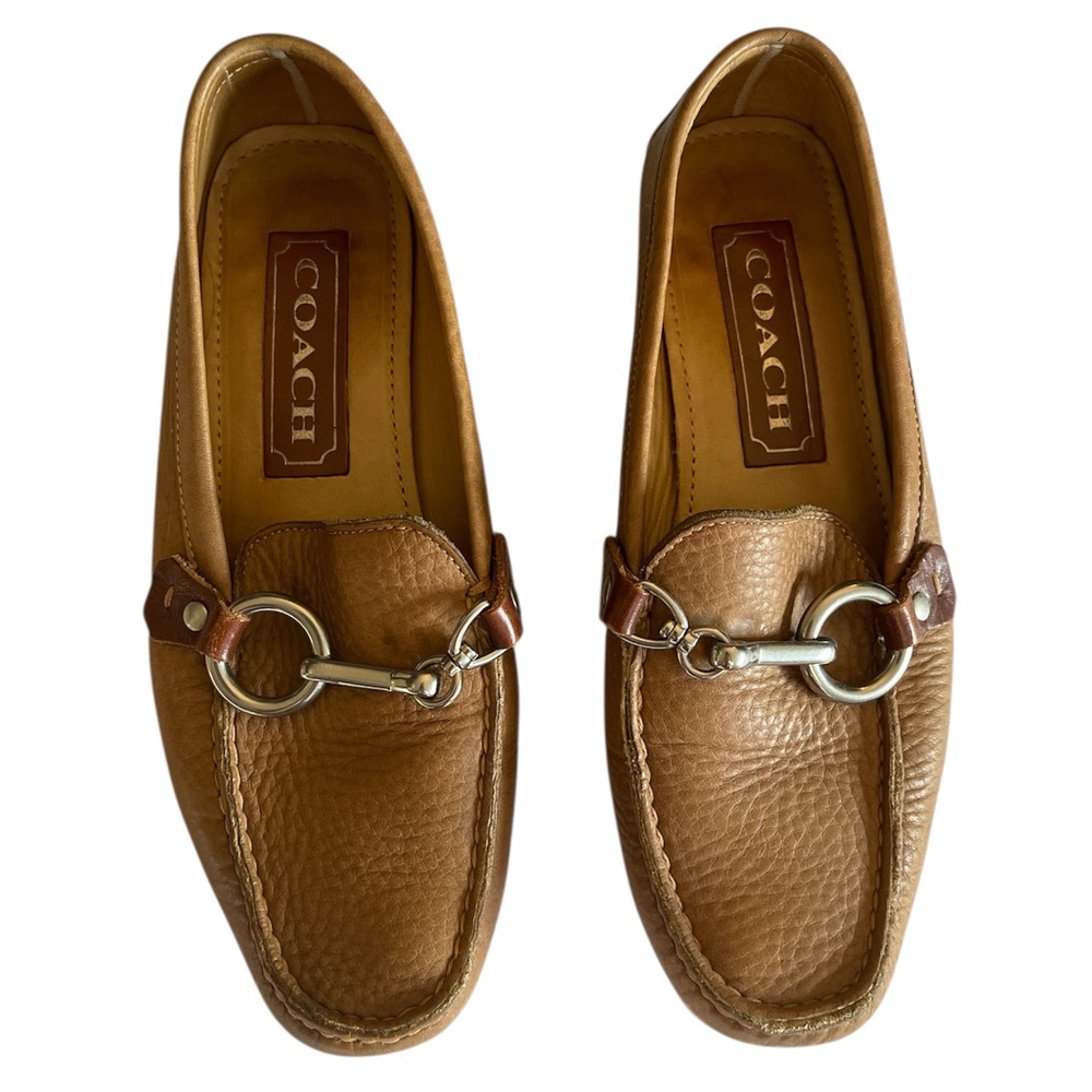 Coach Brown Leather Slip-On Loafers